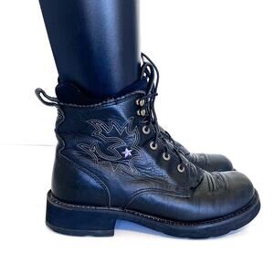 Ariat Probaby Lacer Driftwood Womens Boots Size 7.5B Black‎ Western Cowboy